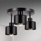 Lampa sufitowa wisząca żyrandol plafon okrągła 3X E27 LED czarna oprawa metalowa do salonu i jadalni, maks. 30 w na
