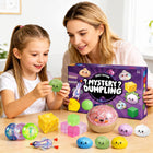 KALENDARZ ADWENTOWY 25 SQUISHY PREZENT ANTYSTRESOWY ŚWIĄTECZNY ZESTAW stojący