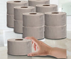 Papier toaletowy jumbo szary makulaturowy 12szt rolka 90 m, jednowarstwowy, bezzapachowy, suchy