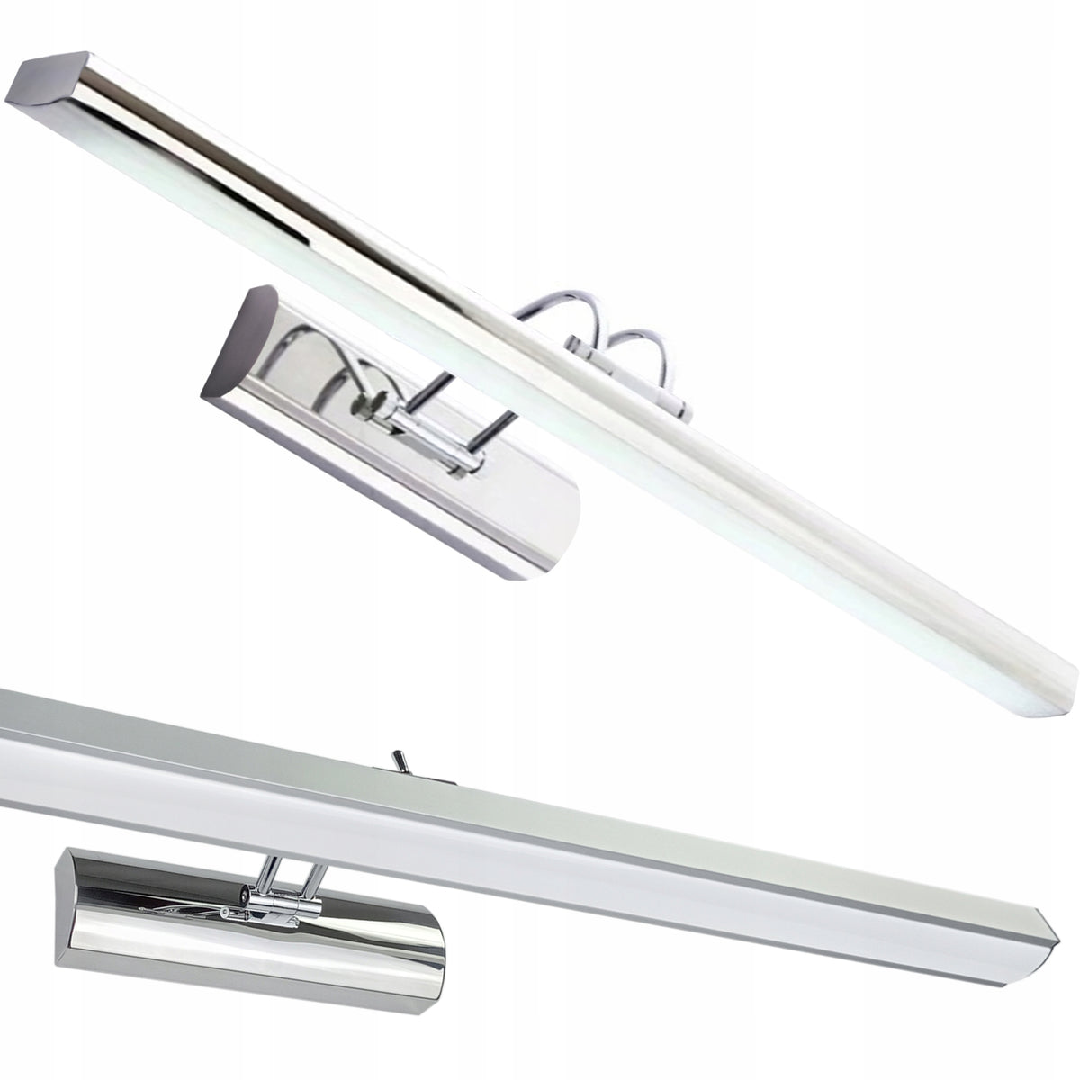 Kinkiet 15W LED Łazienkowy Ścienny Lampa Nad Lustro 60cm Neutralna oprawa umywalkowa, srebrna metalowa, zintegrowane