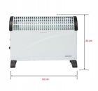 VOLTENO GRZEJNIK KONWEKTOROWY MINI 1500W VO0266 VOLTENO 53.5 mm 38.5 mm grzewcza biały