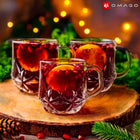 SZKLANKI 300ml DO KAWY HERBATY NAPOJÓW SZKLANKA Z UCHEM ZESTAW 6szt kubki szklane, przezroczyste, można myć w zmywarce