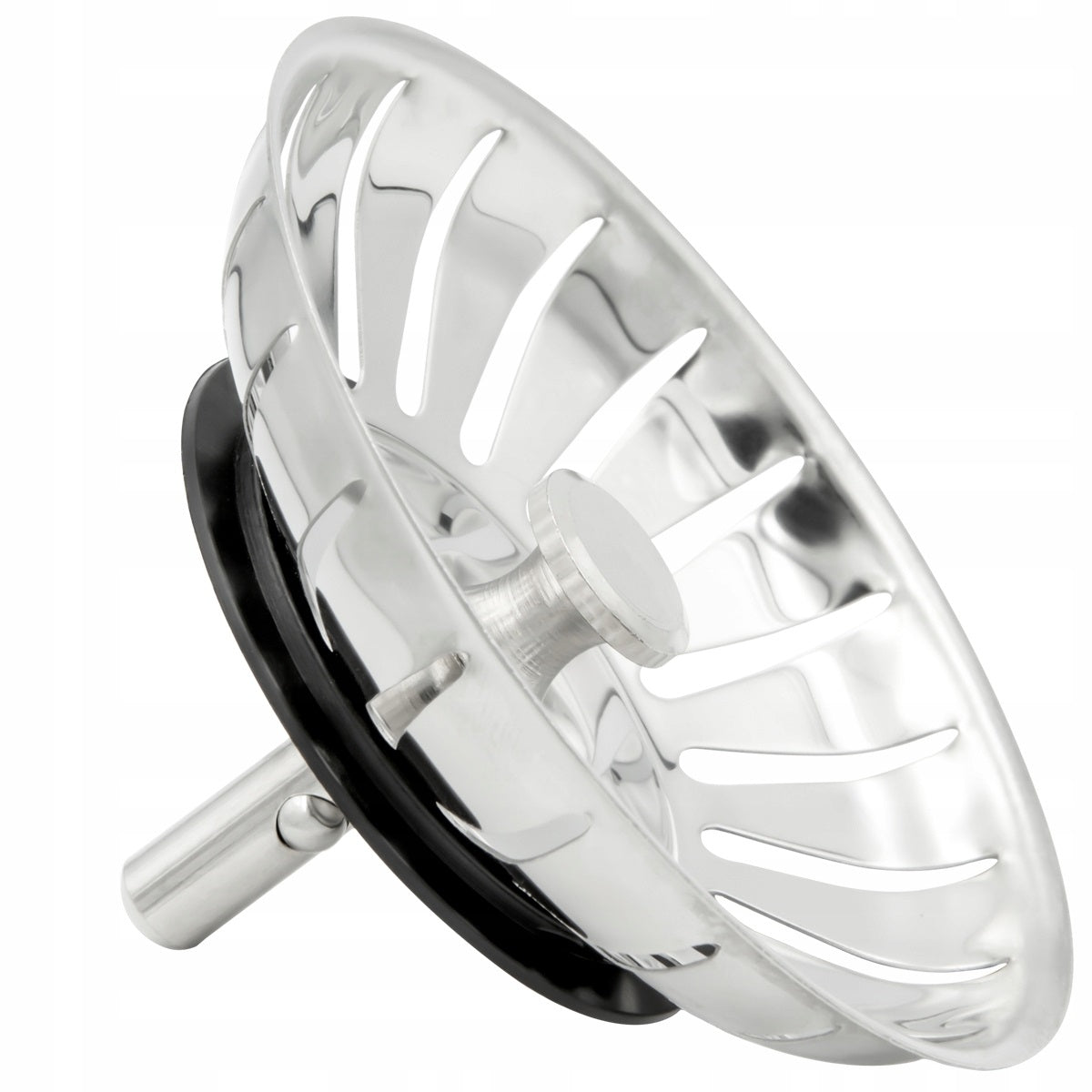 Sitko korek koszyk do zlewu zlewozmywaka 79mm metalowa zatyczka odpływowa, filtr kuchenny srebrny z wystającym uchwytem