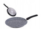 Patelnia granitowa do naleśników placków omletów niska 22 cm marmurowa powłoka, indukcja, jajka sadzone, zmywarka