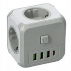 Przedłużacz Rozgałęźnik Kostka Trójnik Do Gniazdka Włącznik Ładowarka USB adapter elektryczny 3-wyjściowy z uziemieniem