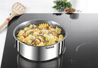 Stalowe garnki Tefal Ingenio Emotion Rondle 16/18/20cm indukcja rączka srebrny stal nierdzewna