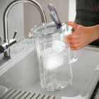 Dzbanek filtrujący szklany Aquaphor Glass biały+ 4 filtry Maxfor+ (1Mg + 3) karafka do wody pitnej, 2,5 l, 1 l po