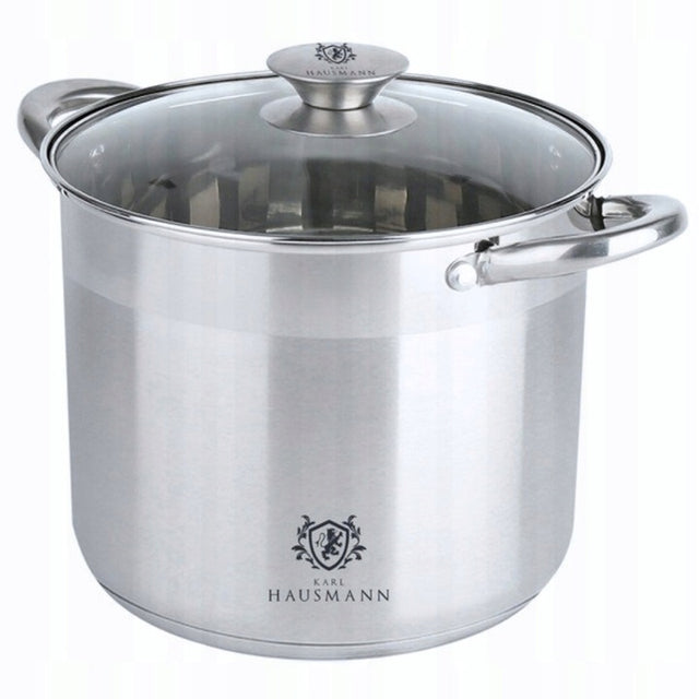 Garnek duży ze stali nierdzewnej 13,5l 18/0 indukcja GAZ garnki solid naczynie kuchenne do zup i potraw dla wielu osób, średnica 28 cm
