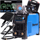 Spawarka inwertorowa MMA 161 LCD Elektrody TIG Lift 150A Sherman + walizka prostownik spawalniczy, 230 V, cykl pracy