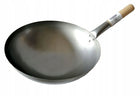 Wok blaszany spód zaokrąglony śr. 35cm patelnia chińska nieprzywierająca do smażenia dań azjatyckich, nienagrzewające