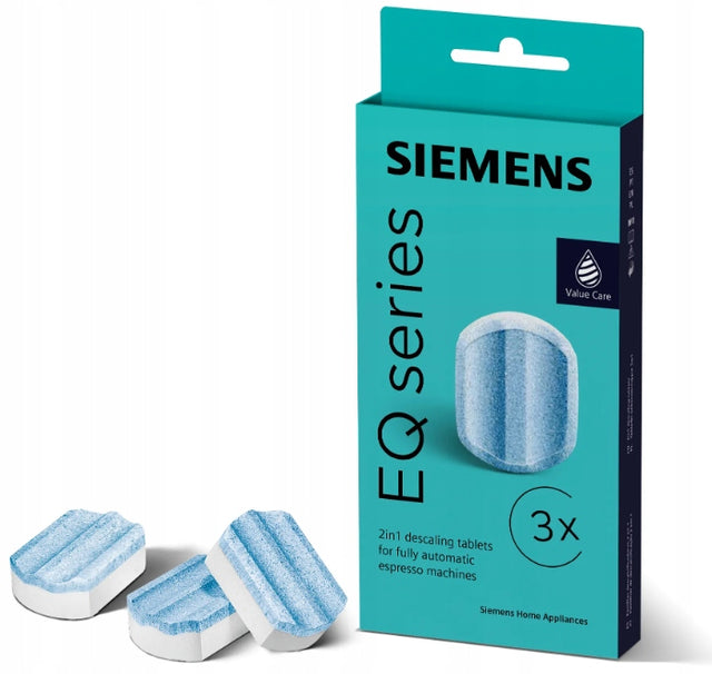 Tabletki odkamieniające do ekspresów Siemens TZ80002B 3 sztuki 2w1