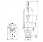 Kkpol Zawór dwufunkcyjny 3/6l ZSD/207 C061301004 mechanizm spustowy do spłuczki WC, do toalety, tworzywo sztuczne