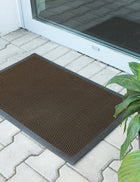 Wycieraczka pod drzwi do butów 50x80cm brąz siatka 3D wejściowa zewnętrzna mata gumowa PVC uniwersalna grubość 10 mm