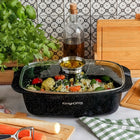 BRYTFANNA do PIEKARNIKA marmurkowa DUŻA prostokątna Konighoffer Pollo 5,5l naczynie do pieczenia, indukcja, pokrywa