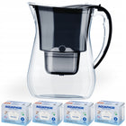 Dzbanek filtrujący wodę Aquaphor lago Czarny 3.8L, 4 wkłady węglowe Maxfor+