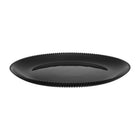 6x TALERZ OBIADOWY AURORA BLACK 26,5cm PŁYTKI SZKLANY PŁASKI DUŻY RYFLOWANY okrągłe naczynie do mikrofalówki i
