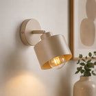 Kinkiet ścienny Lampa Ruchoma wewnętrzna E27 LED Beżowy Kaszmir oprawa regulowana do salonu i sypialni, metalowa