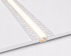 Profil LED Aluminiowy Do Płyt GK Gipsowych Wpuszczany Regips 2m klosz listwa do taśmy świetlnej, kanał montażowy do