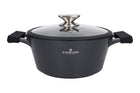 Garnek z pokrywą zwieger aluminiowy nonstick indukcja black stone 24cm 3,5l rondel kuchenny do zup i potraw