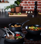 Duża patelnia do smażenia Tefal Ultimate 30cm z tytanem INDUKCJA gaz nieprzywierająca, okrągła, kuchnia ceramiczna i