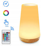 Bezprzewodowa Lampka Nocna 13 Kolory Dotykowa RGB pilot LED Do Sypialni lampa stołowa akumulatorowa ściemniana biała
