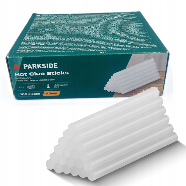 Klej do pistoletu parkside do klejenia na gorąco bezbarwny klej 100szt 7 mm 100 mm 100 szt.