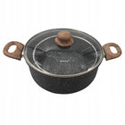 Garnek do frytek 24 cm / 4 L z koszykiem i pokrywką, KINGHoff KH-1985 frytownica domowa do smażenia, powłoka marmurowa