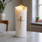 6 X ŚWIECZKA LED ELEKTRYCZNY WKŁAD DO ZNICZY ŚWIECA EFEKT PŁOMIENIA 7136 lampka nagrobna, cmentarna, 15 cm, ponad 75 h