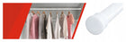 Karnisz teleskopowy prysznicowy drążek rozporowy na ubrania bezinwazyjny rurka do zasłony łazienkowej biała 50-80 cm