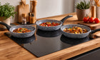 3x patelnia zestaw patelni granitowych 20/22/26 cm indukcja GAZ aluminium do smażenia, kuchnia ceramiczna i