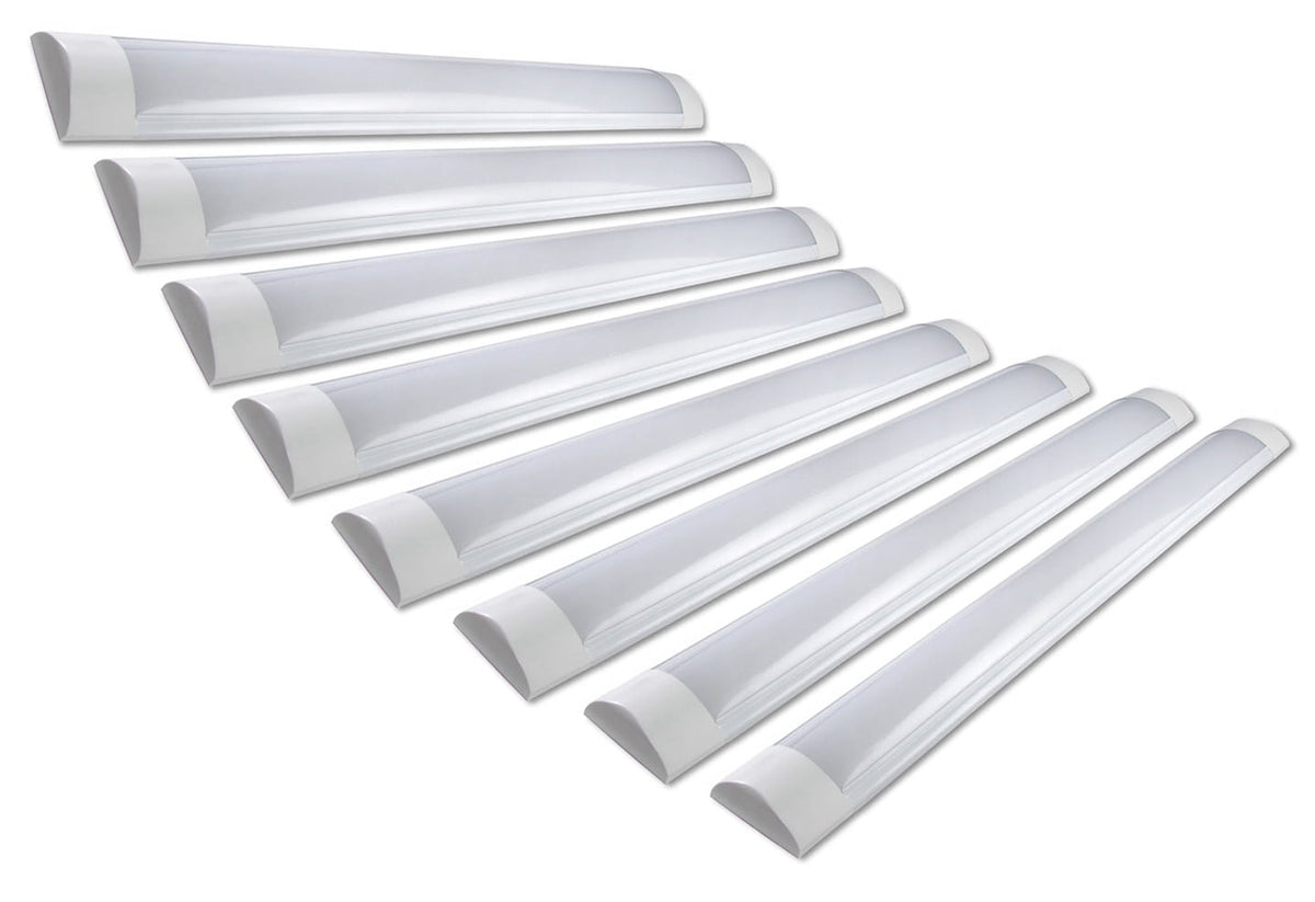 8X lampa LED panel natynkowy do Garażu Warsztatu mocne światło zestaw plafon sufitowy prostokątny 18 w neutralna barwa