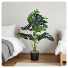 Monstera Sztuczna w Doniczce 70cm Sztuczne Kwiaty Roślina 18 Liści XL dekoracja wnętrz, ozdoba salonu, zielona