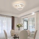 Lampa Sufitowa LED Okrągły Żyrandol Ring Biały Nowoczesny 40W 4500K oprawa do salonu, do jadalni, 3 punkty światła