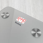 Waga łazienkowa analityczna Tefal Goodvibes BM9600 BMI pomiar tłuszczu elektroniczna srebrny/szary