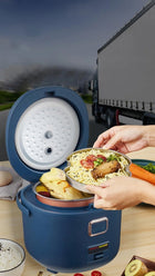 Ryżowar samochodowy 2l Multicooker 12V 24V TIR BUS LCD timer autostyl 2 l 200 w niebieski