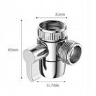 Bateria bidetowa prysznicowa trójnik rozgałęźnik adapter łatwy montaż zmienny tryb pracy, gwint M22x1 M24x1, uszczelka