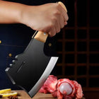 Nóż szefa ostry tasak japan toporek solidny duży ciężki 26cm 3460 siekacz kuchenny do mięsa, stalowe ostrze, drewniana