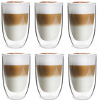 SZKLANKI TERMICZNE DO KAWY LATTE HERBATY VIALLI DESIGN 6x 350 ML PODWÓJNE espresso cappuccino napoje gorące