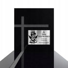 Tabliczka nagrobkowa nagrobna na grób srebrna metalowa płyta cmentarna 32 × 21 cm