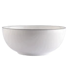 Zestaw 6 miseczek 15 cm salaterki szklane 690 ml Altom Design Solen Line miski do deserów i przekąsek biało-czarne
