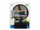 Zestaw taśma LED kolorowa 5M/300 5050 RGB + zasilacz + sterownik + pilot oświetlenie dekoracyjne do wnętrz, 12V DC