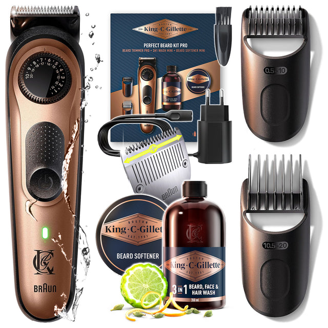 Trymer maszynka do brody włosów gillette king C PRO ultimate 3w1-METALBLADE