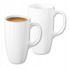 2x Duży Kubek XXL 630 ml Do Kawy Herbaty Wilmax Biały Porcelanowy Wysoki bez wzoru, nadaje się do zmywarki