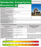 ŚWIADECTWO ENERGETYCZNE/CERTYFIKAT ENERGETYCZNY MIESZKANIA+WERSJA PAPIEROWA