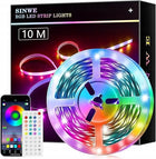 Mega Taśma LED RGB 10m + pilot Zdalne Sterowanie minutnik Bluetooth oświetlenie dekoracyjne do pokoju, zmienna barwa