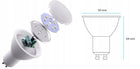 10x Żarówka LED GU10 8W 4000K biała neutralna 120° 806lm wydajna premium reflektor punktowy do opraw, zamiennik