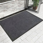 Wycieraczka Pod Drzwi Zewnętrzna 60x90cm Wejściowa Gumowana Duża Gruba mata do butów, szara, PVC, tekstylna