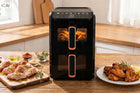 Frytkownica beztłuszczowa Air Fryer 10l 2700W 2 kosze 4l + 6l Dwukomorowa czarny