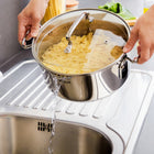 Garnek z pokrywą wysoki TEFAL Duetto 22cm indukcja 22 cm 6.1 l /Wzór stal nierdzewna