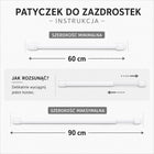 Patyczki do zazdrostek 60-90cm mini karnisz pręt na Zazdrostki komplet 2szt biały metalowy do firanek kuchennych